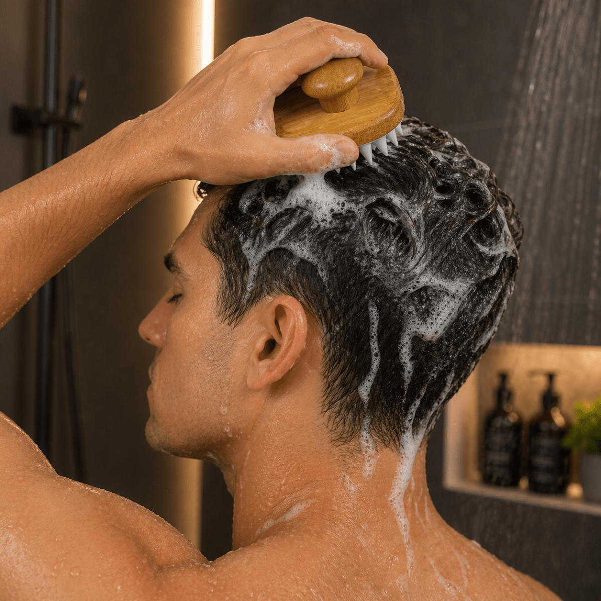 Hair and Scalp Massaging Brush Shave Essentials