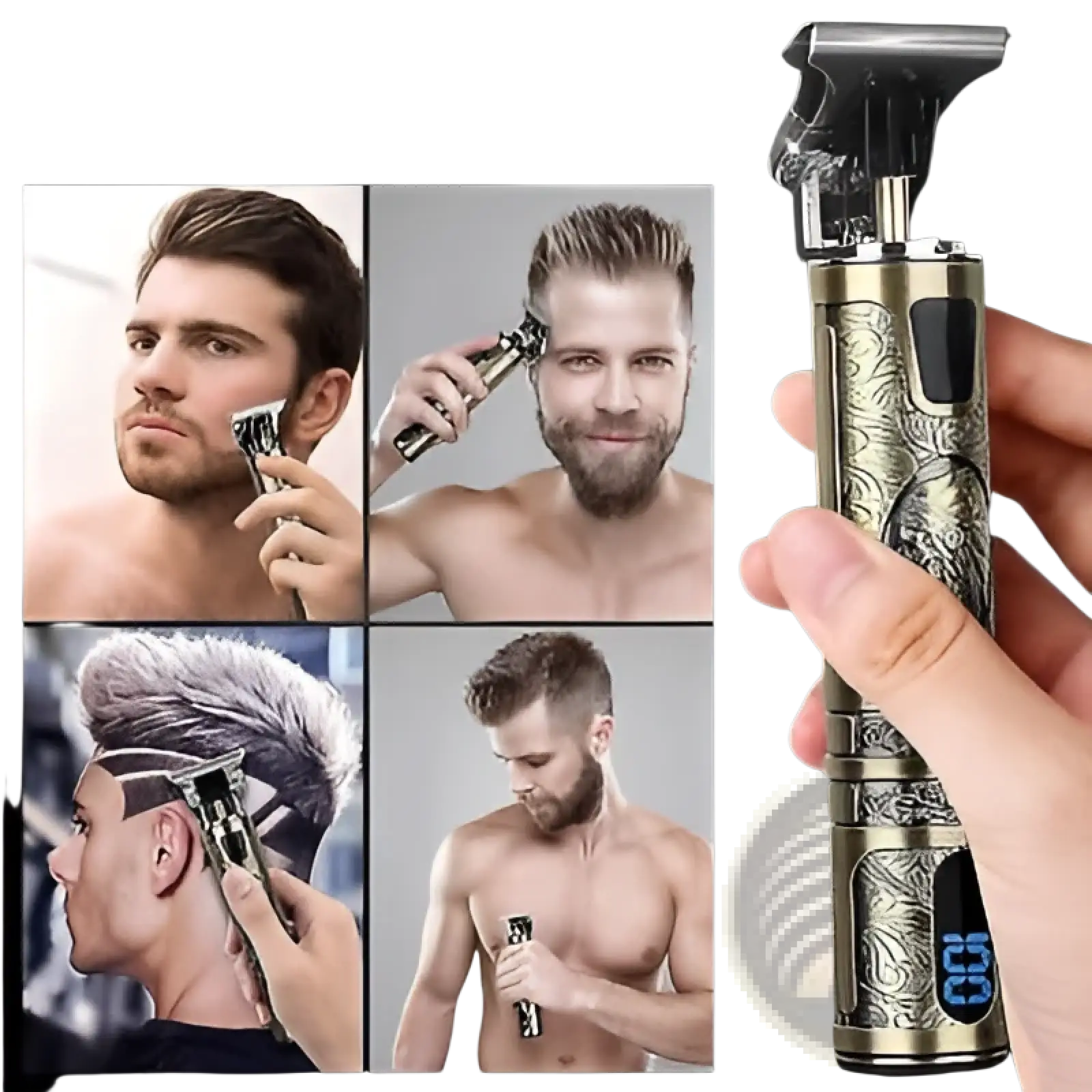 Hair Clippers Professional Gold t Blade Trimmer for Men ARBA Global