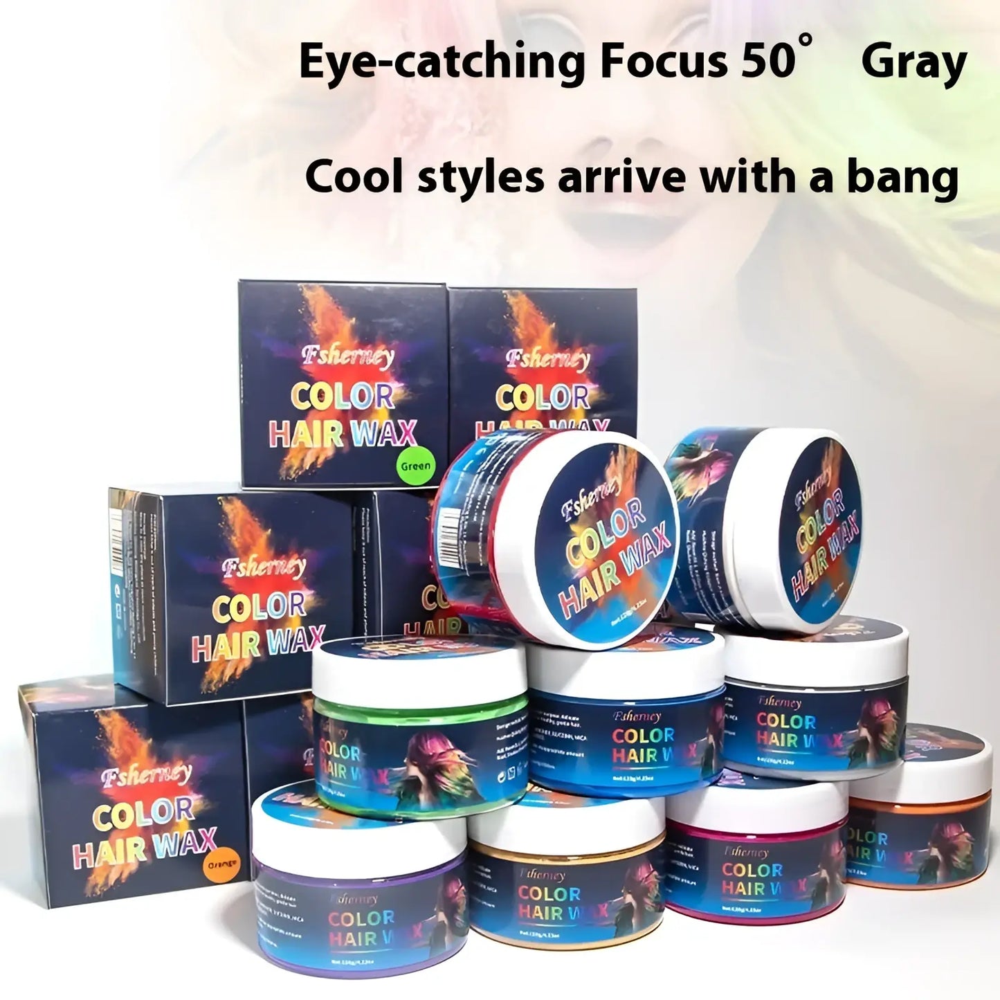Hair Color Wax Styling Clay 120g Strong Hold Mud ARBA Global