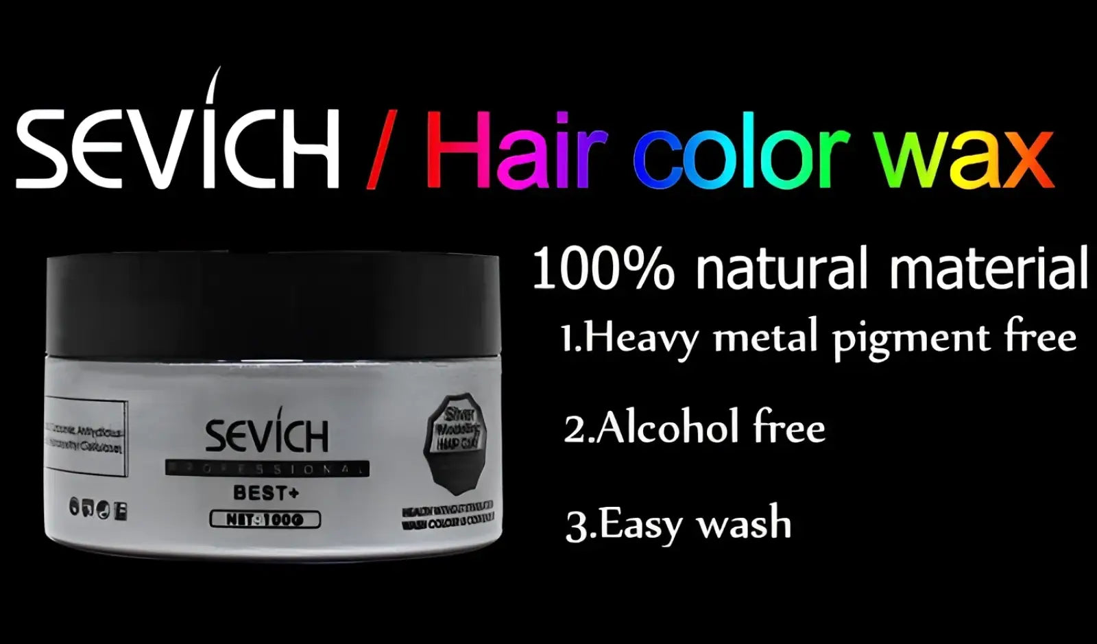 Hair Coloring Wax Disposable Instant Dye Mud 100g ARBA Global