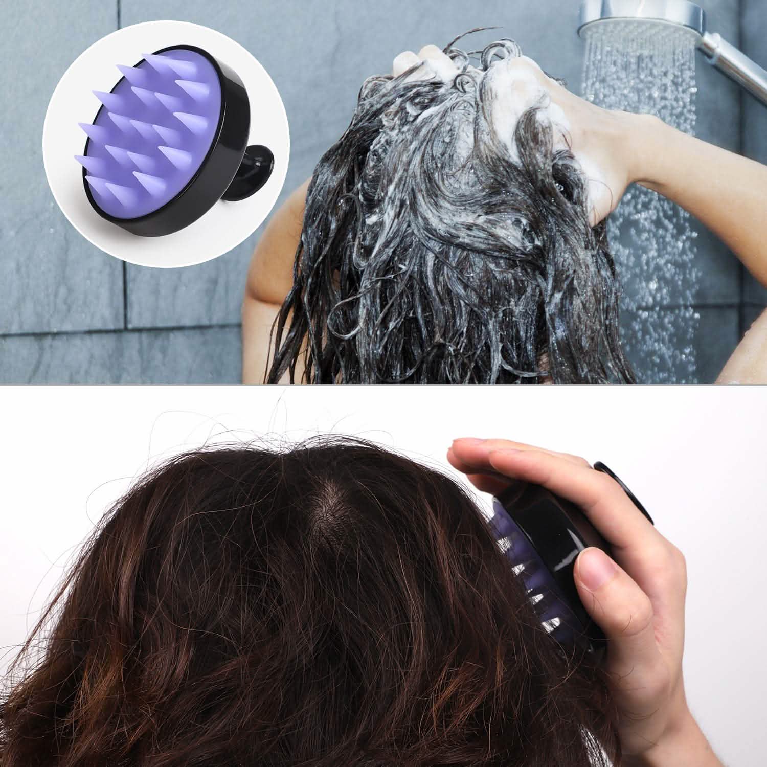 Hair Shampoo Brush with Soft Silicone Scalp Massager DailySale