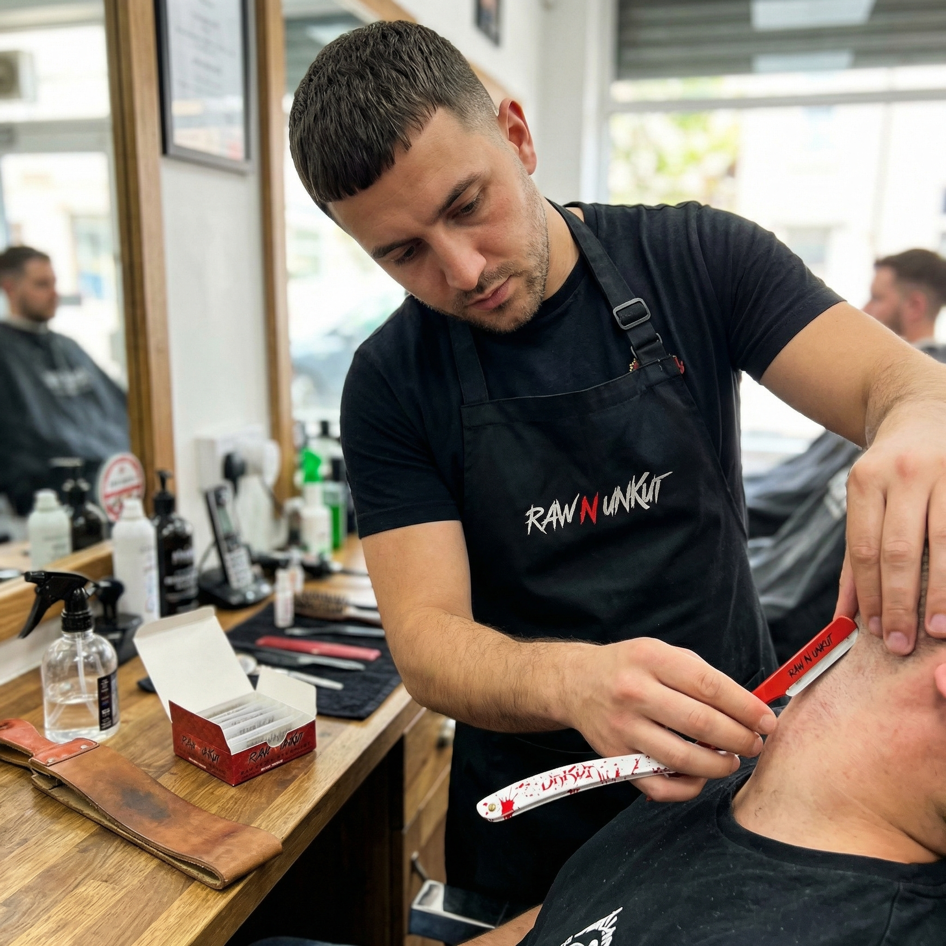 RAW N UNKUT Precut Razor Blades — Professional Barber Grade | Swedish Steel RAW N UNKUT