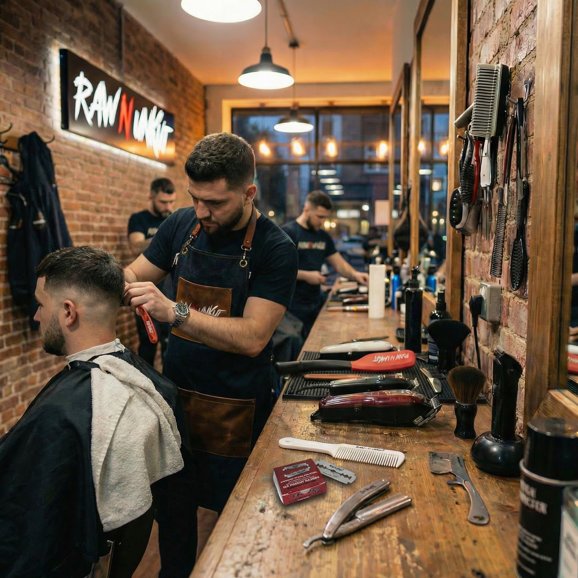 RAW N UNKUT Precut Razor Blades — Professional Barber Grade | Swedish Steel RAW N UNKUT