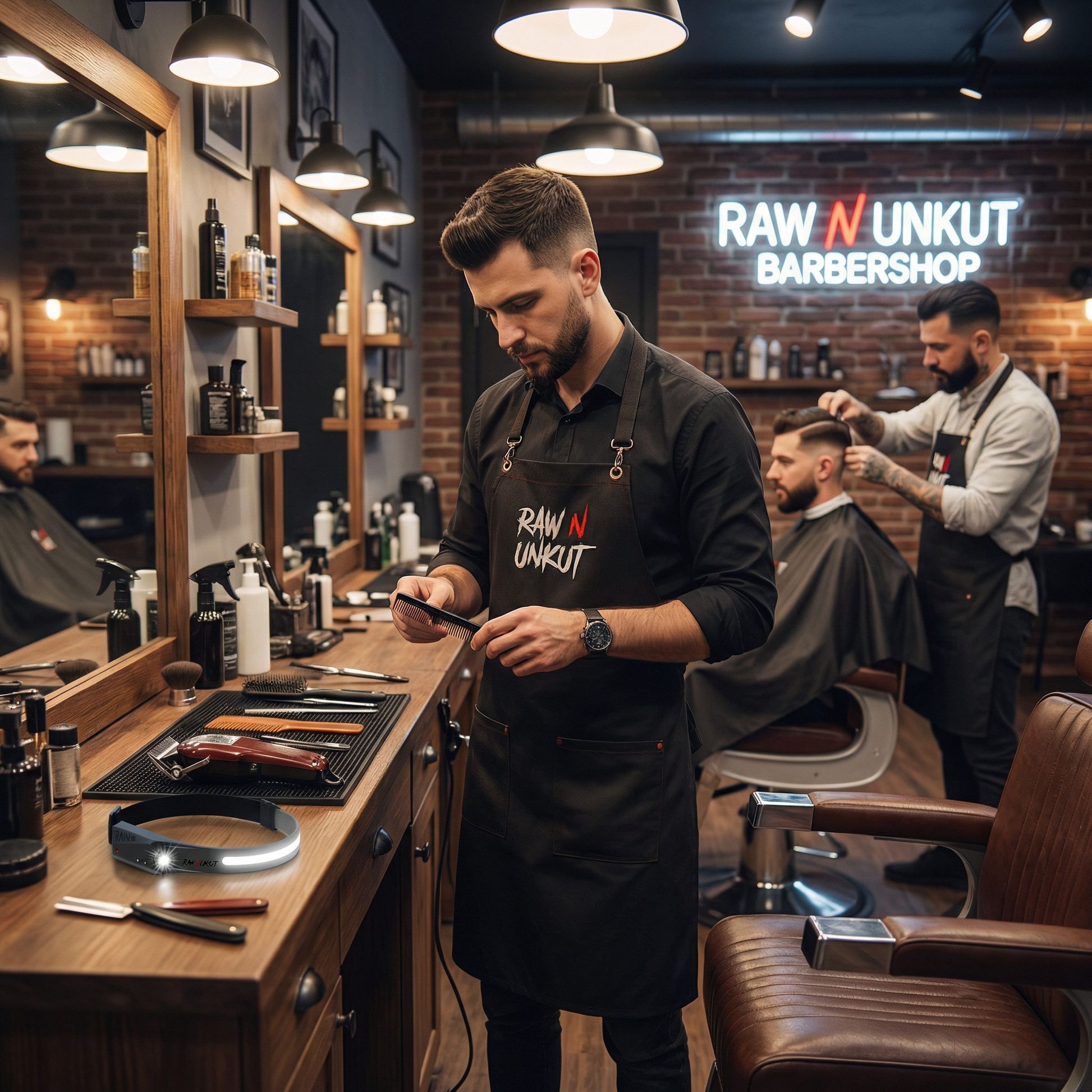 Barber LED Head Lamp for Precision Haircuts RAW N UNKUT