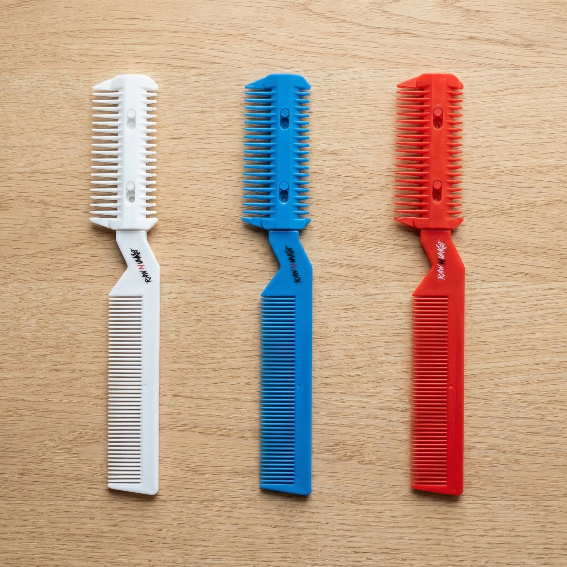 Raw N Unkut Professional Barber Comb Set Gripper Razor and Parting RAW N UNKUT