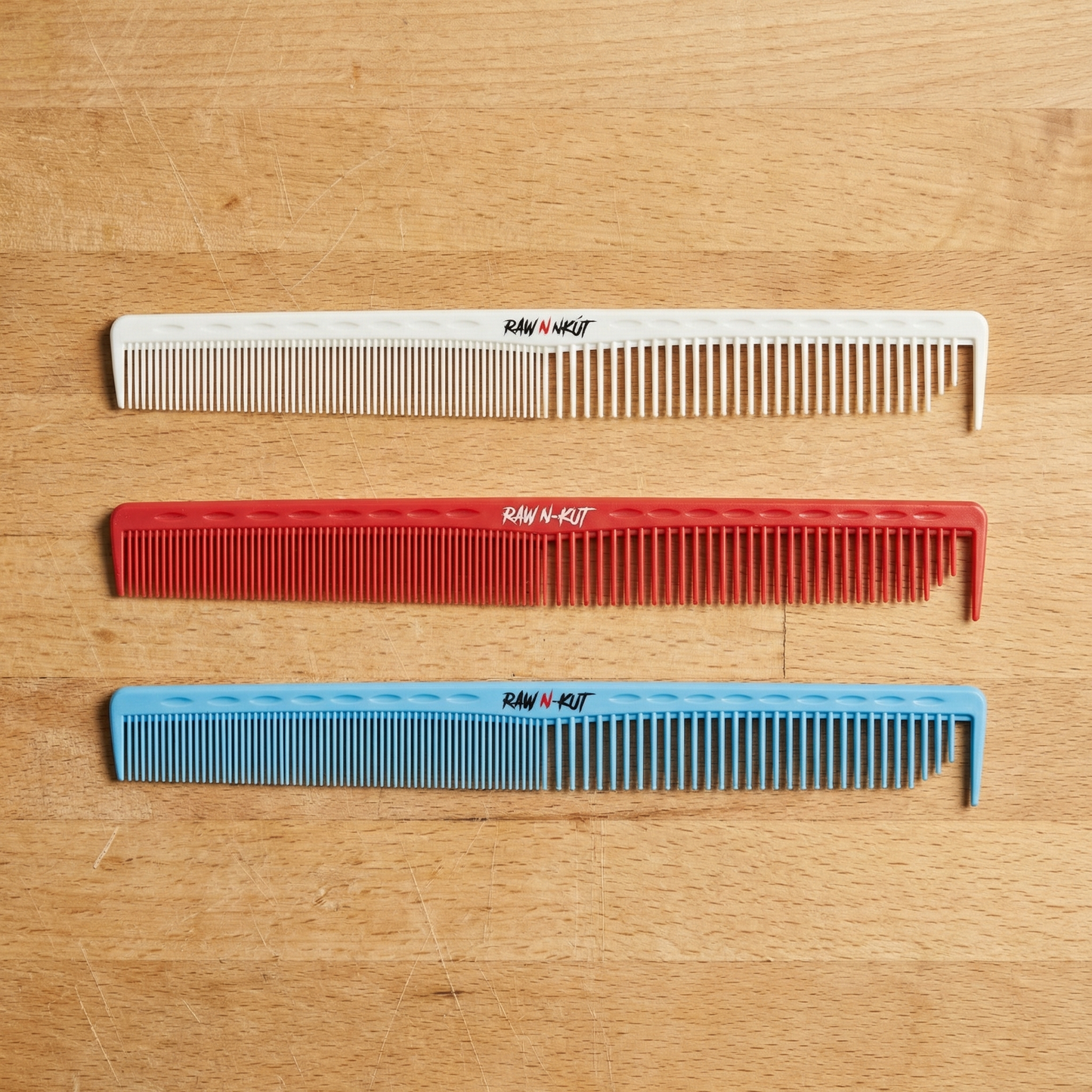 Raw N Unkut Professional Barber Comb Set Gripper Razor and Parting RAW N UNKUT