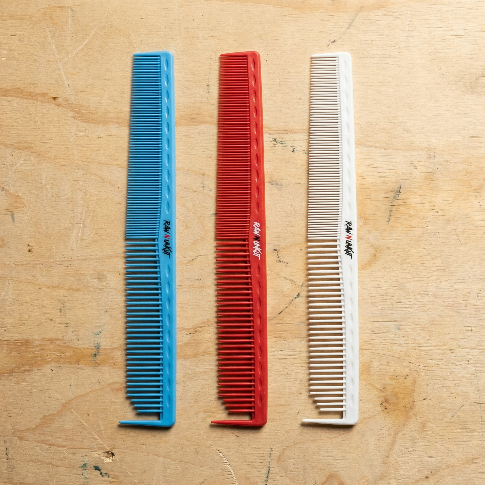 Raw N Unkut Professional Barber Comb Set Gripper Razor and Parting RAW N UNKUT