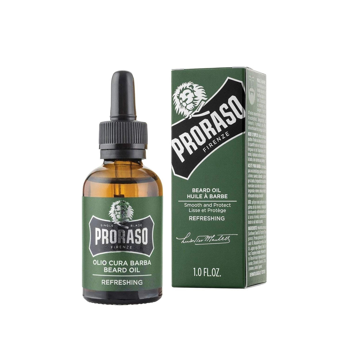 Proraso Refreshing Beard Oil with Eucalyptus - 30ml, Nourishes & Conditions Beard, Male Grooming Essentials Beauty Care Bag