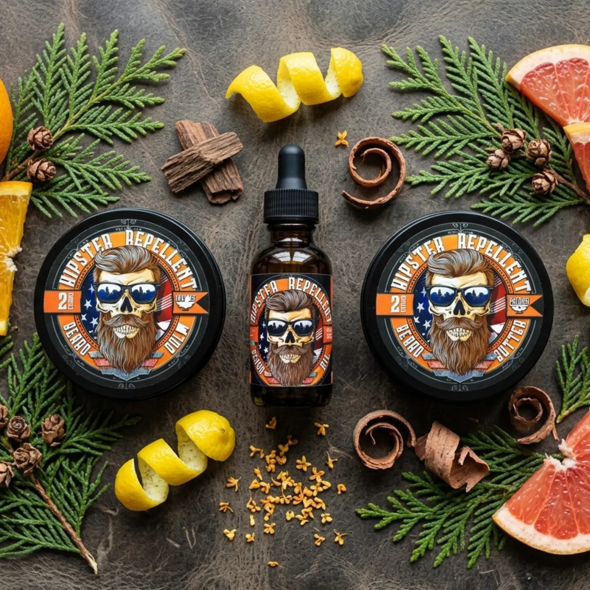 Hipster Repellent Beard Butter Citrus and Sandalwood Patriot And Company