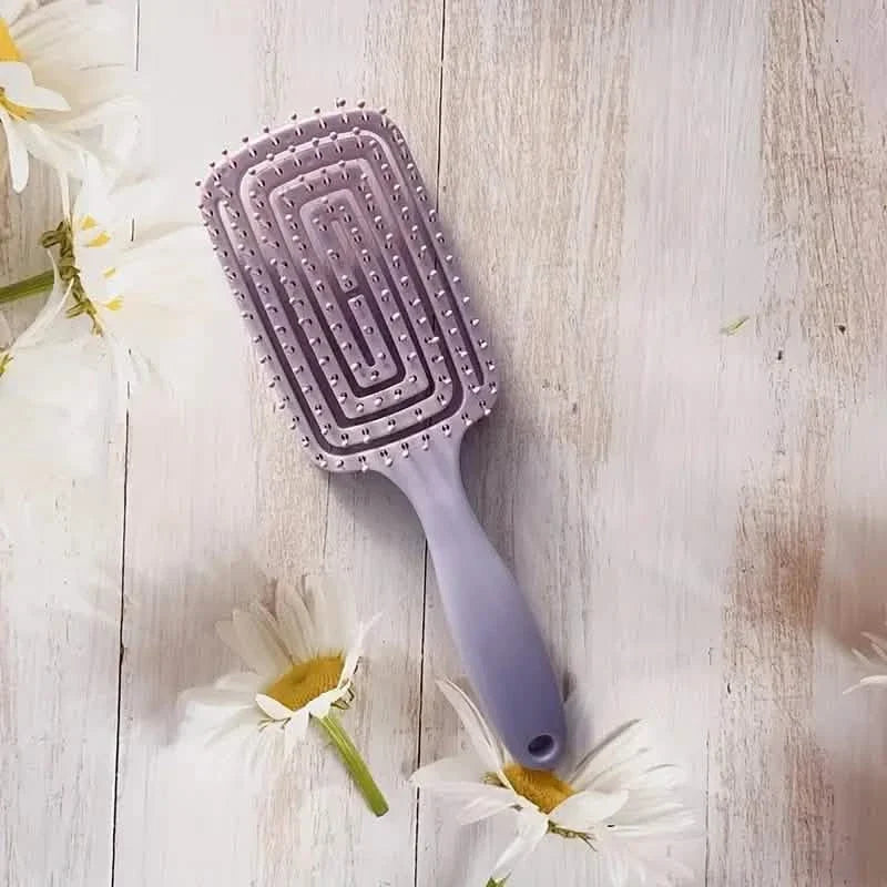 Hollow Out Hair Comb Anti Static Detangling Hair Comb Fluffy Hair Styling Comb For All Hair Types DailySale