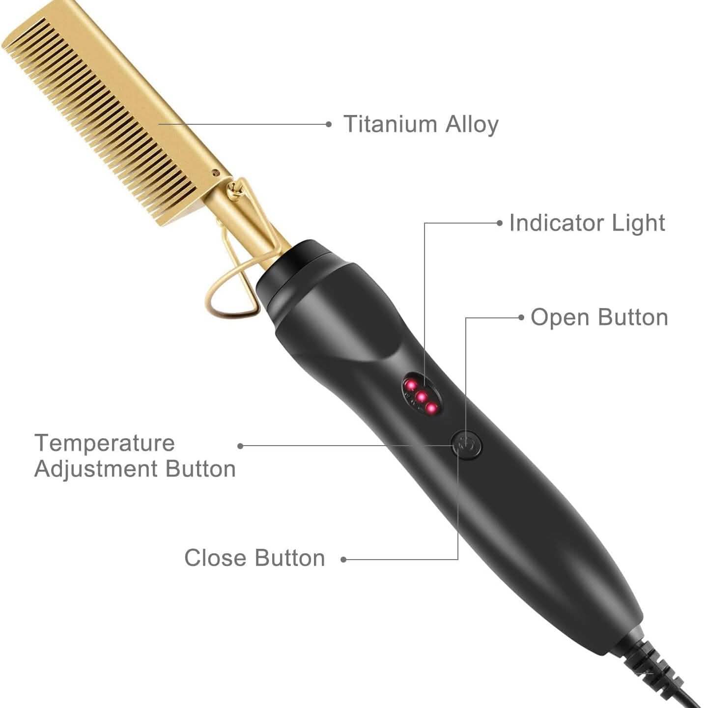 Hot Comb Hair Straightener Comb DailySale