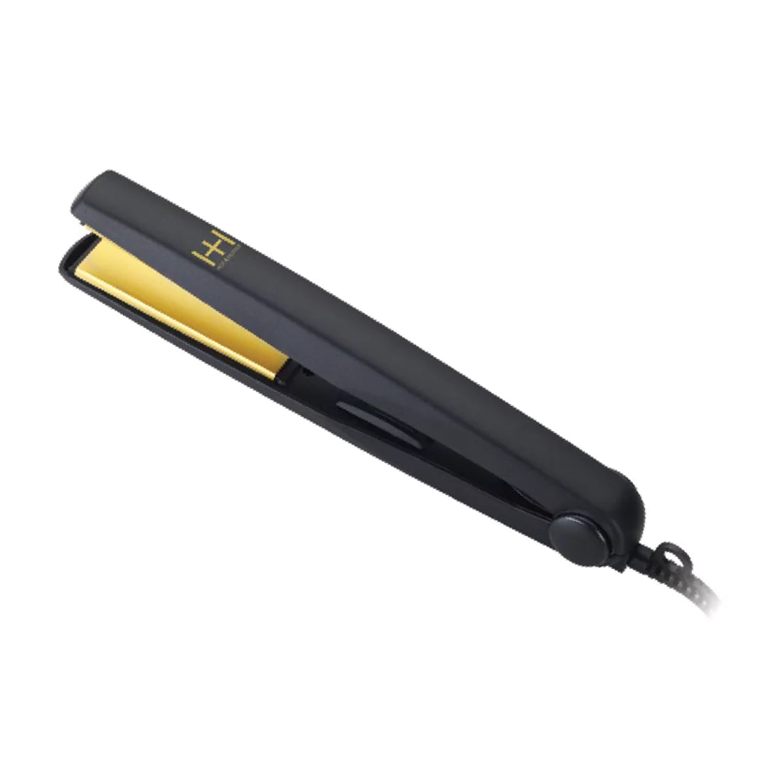Hot & Hotter Gold Ceramic Electric Flat Iron 1 Inch, 1 Count, Black Annie International, Inc.