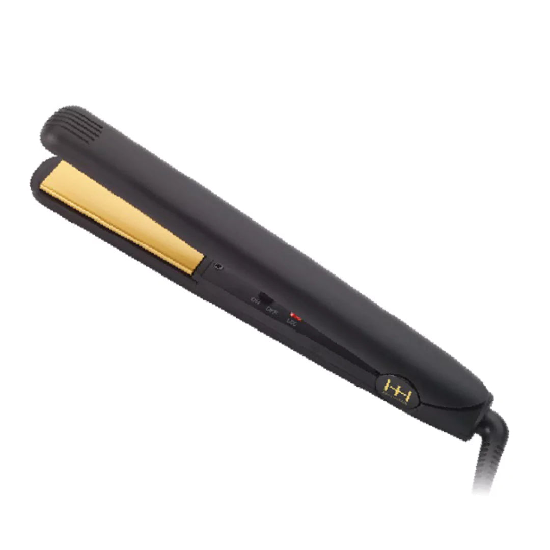 Hot & Hotter Gold Ceramic On/Off Flat Iron 1 Inch, 1 Count, Black Annie International, Inc.