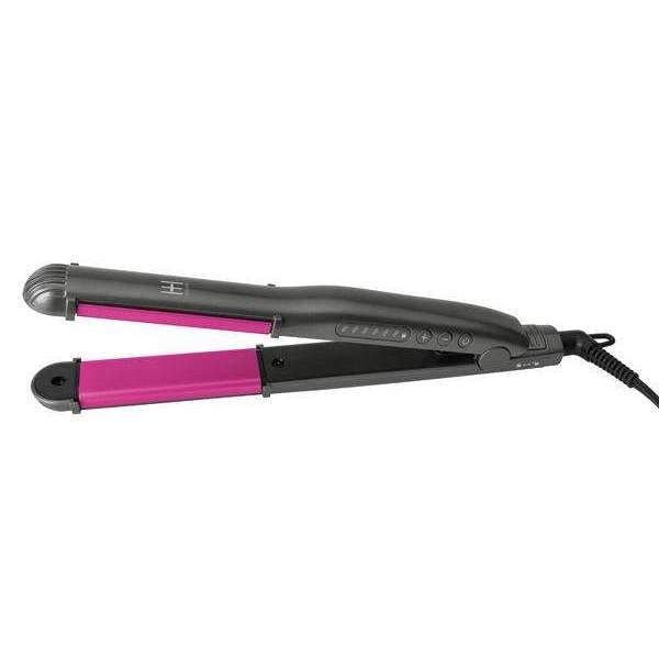 Hot & Hotter 2 in 1 Digital Ceramic Flat Iron 1 Inch, 1 Count, Black & Pink Annie International, Inc.