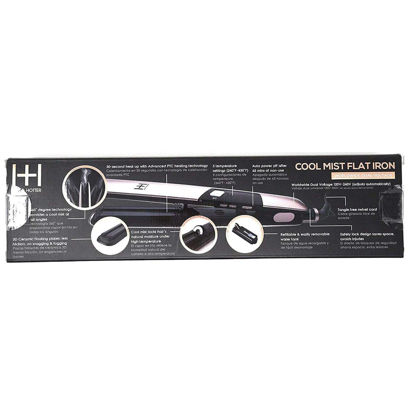 Hot & Hotter Cool Mist Flat Iron 1in, Rose Gold Annie International, Inc.