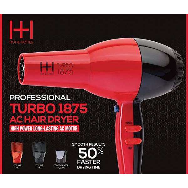 Hot & Hotter Turbo AC Professional Hair Dryer, Red Annie International, Inc.
