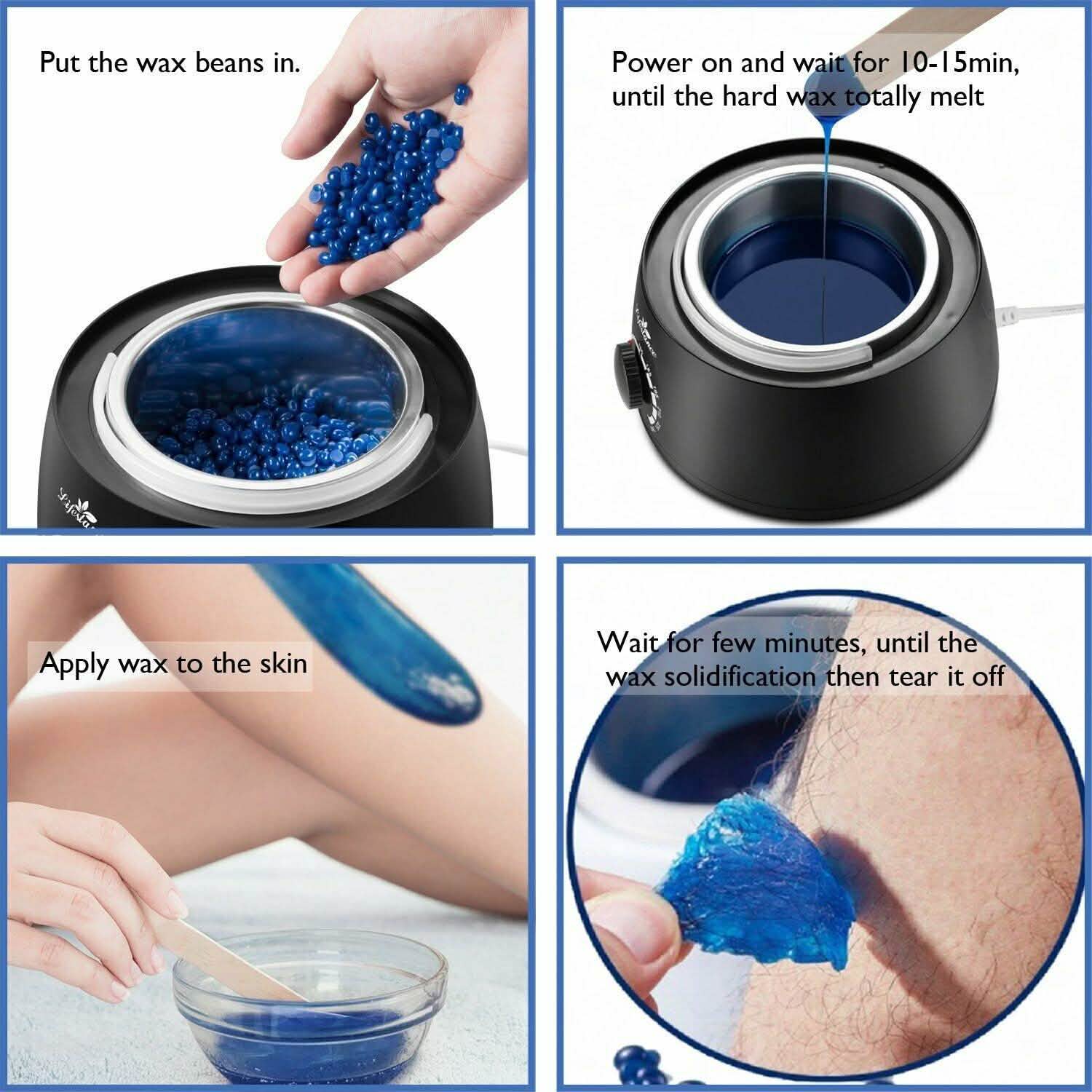 Hot Wax Warmer Hair Removal Depilatory Waxing Kit DailySale