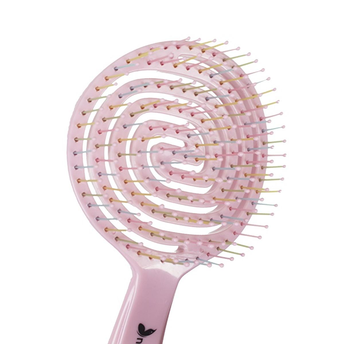Nascita 3D Flexi Kontrol Hair Brush - Ergonomic Anti-Static Detangling Brush for Curly Hair, Reduces Frizz & Flyaways Beauty Care Bag