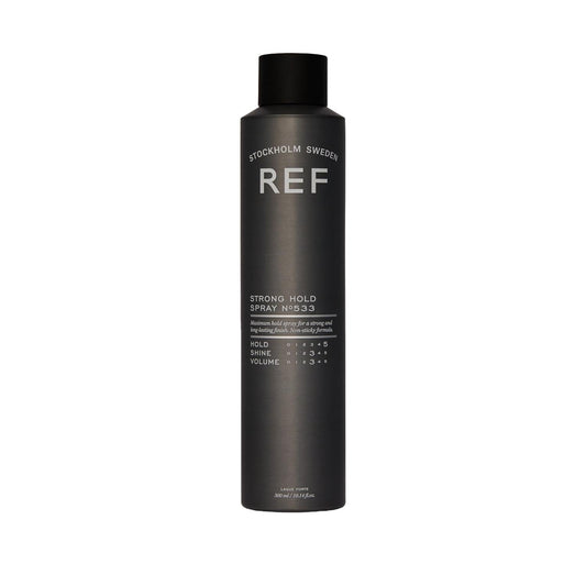 REF Strong Hold Hair Spray - 300ml Long-Lasting Styling for All Hair Types Beauty Care Bag