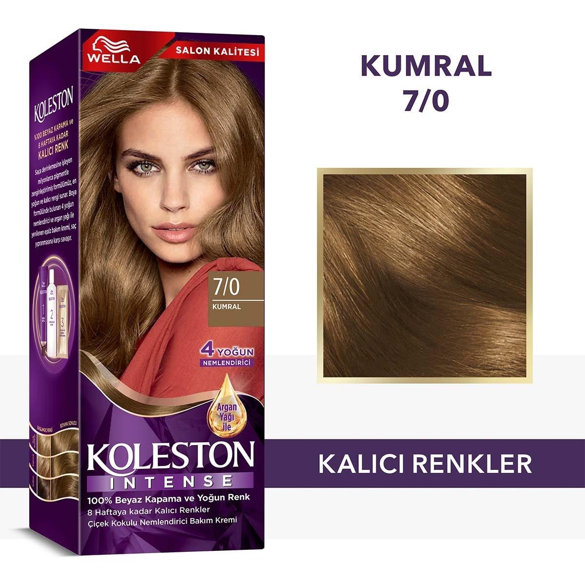 Wella Koleston Kumral Hair Dye: 100% Grey Coverage, Long Lasting Permanent Brown Hair Color with Argan Oil - At-Home Hair Color Kit Beauty Care Bag