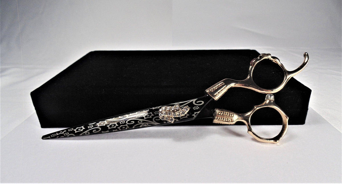 Professional hair dressing shear 6.25" (Mystical series - black Gold) Tamsco Precision Tools