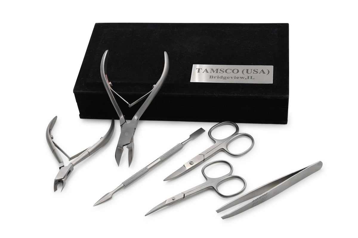 Manicure and Pedicure Set - Professional Grade Tamsco Precision Tools