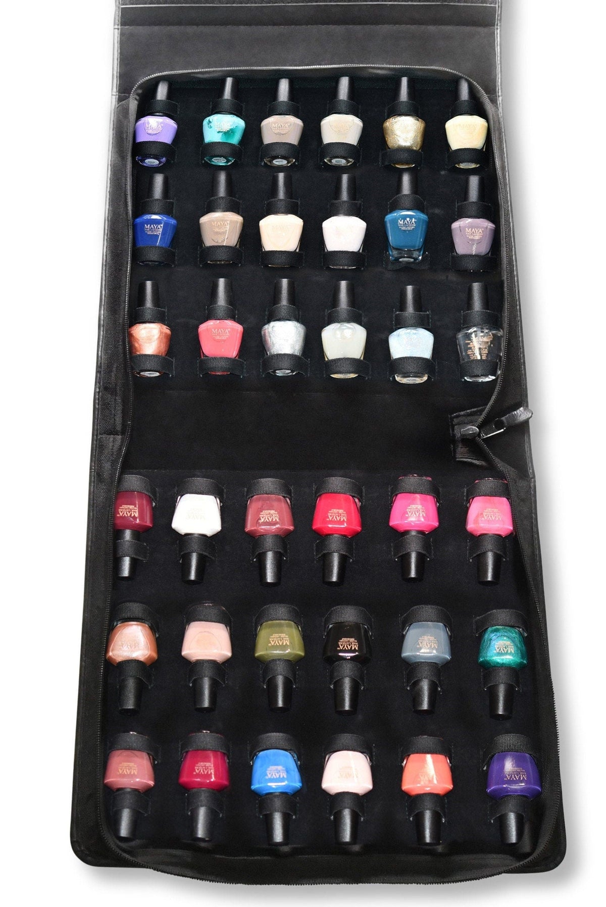 Maya Nail Polish collection of 36 (In a handy zipper case) Tamsco Precision Tools