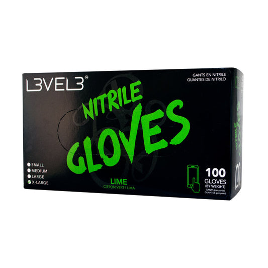 L3VEL3 NITRILE GLOVE LIME The Barber Plug