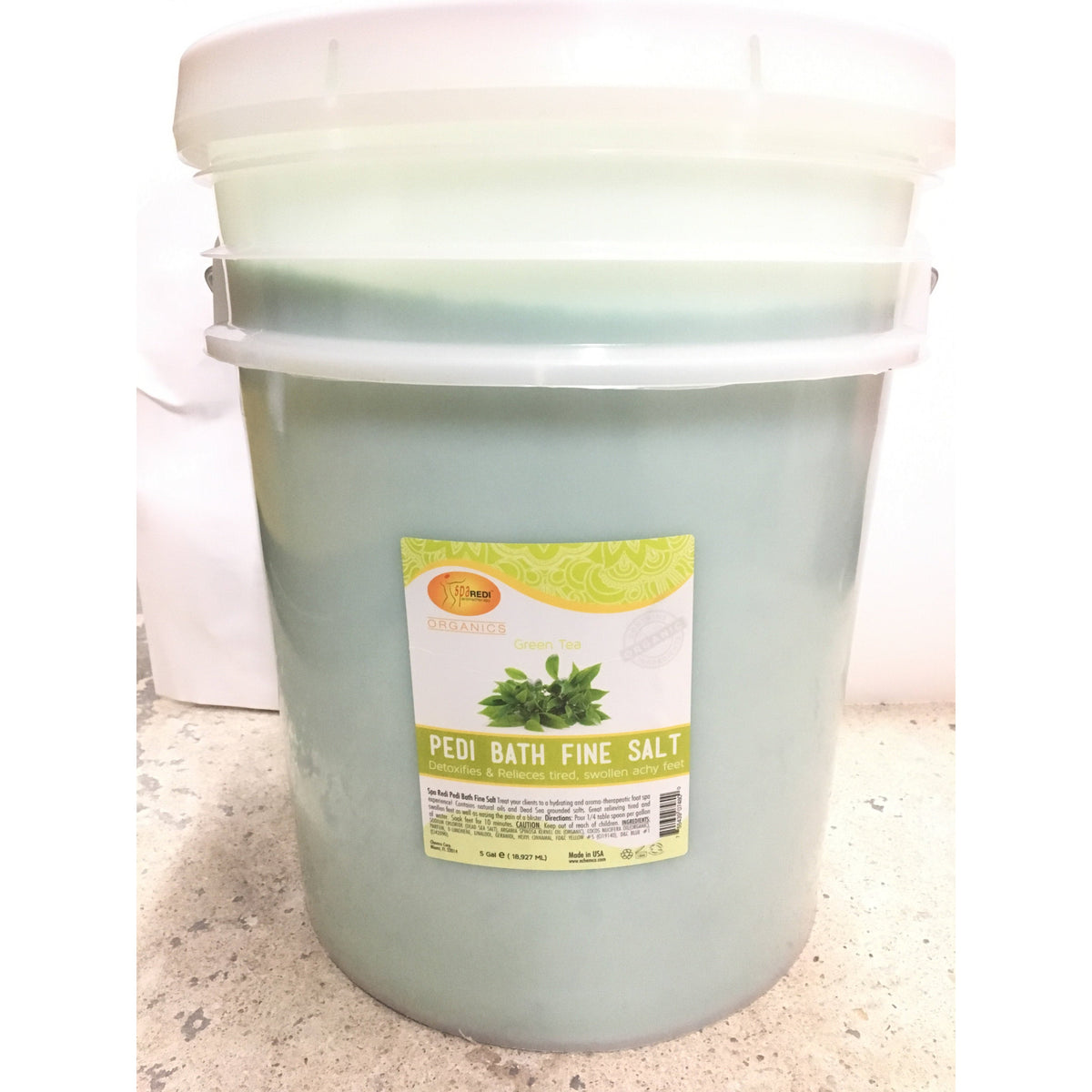 Spa Redi - Fine Bath Salt - Green Tea 5Gal Queen Nails & Beauty Supplies