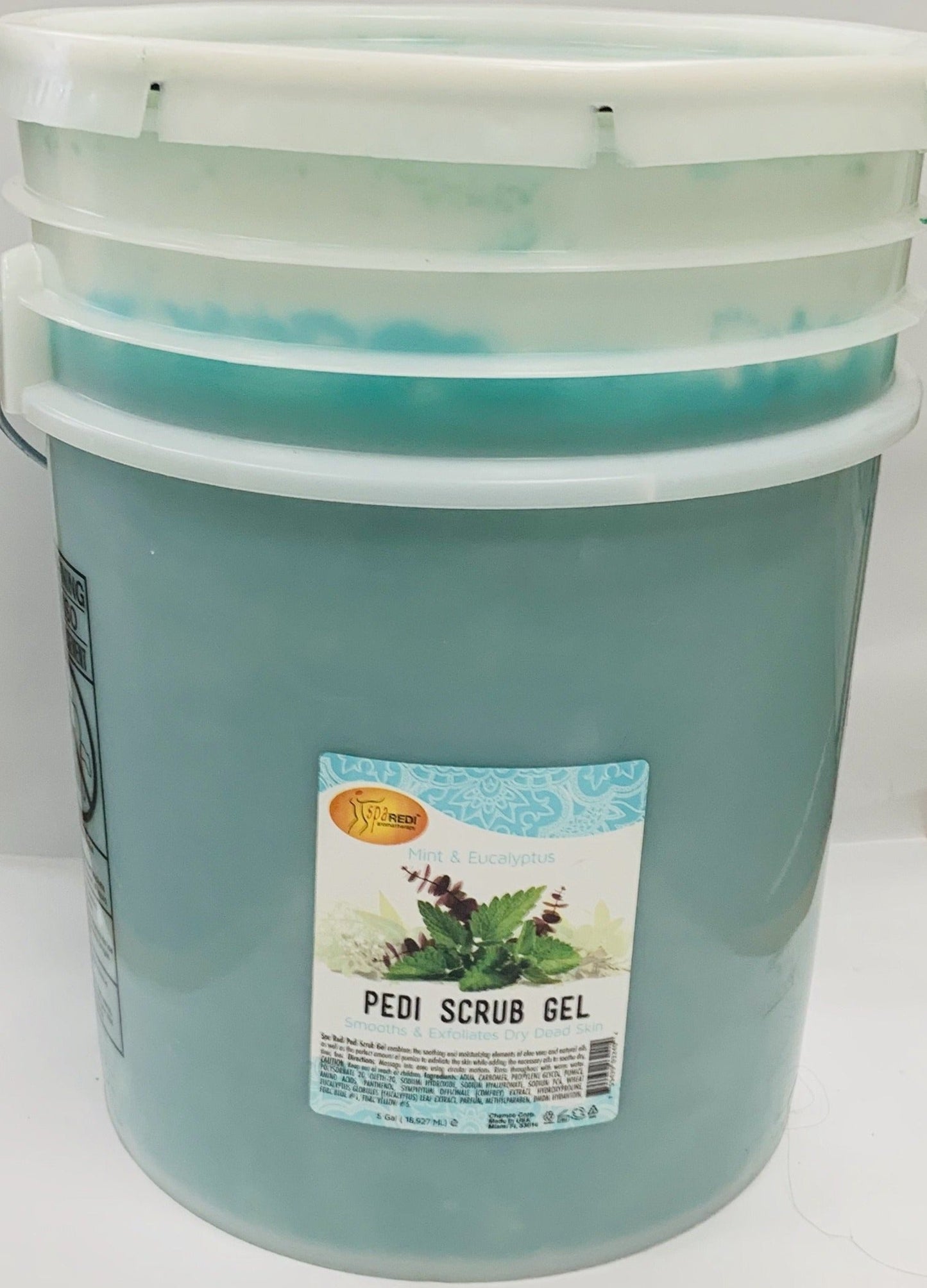 Spa Redi - Pedi Scrub Gel - Mint & Eucalyptus 5Gal Queen Nails & Beauty Supplies