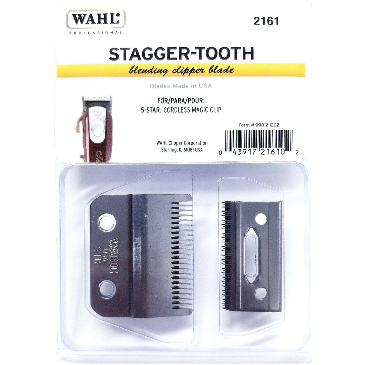 WAHL BLADE 2-HOLE STAGGER TOOTH 02161 The Barber Plug