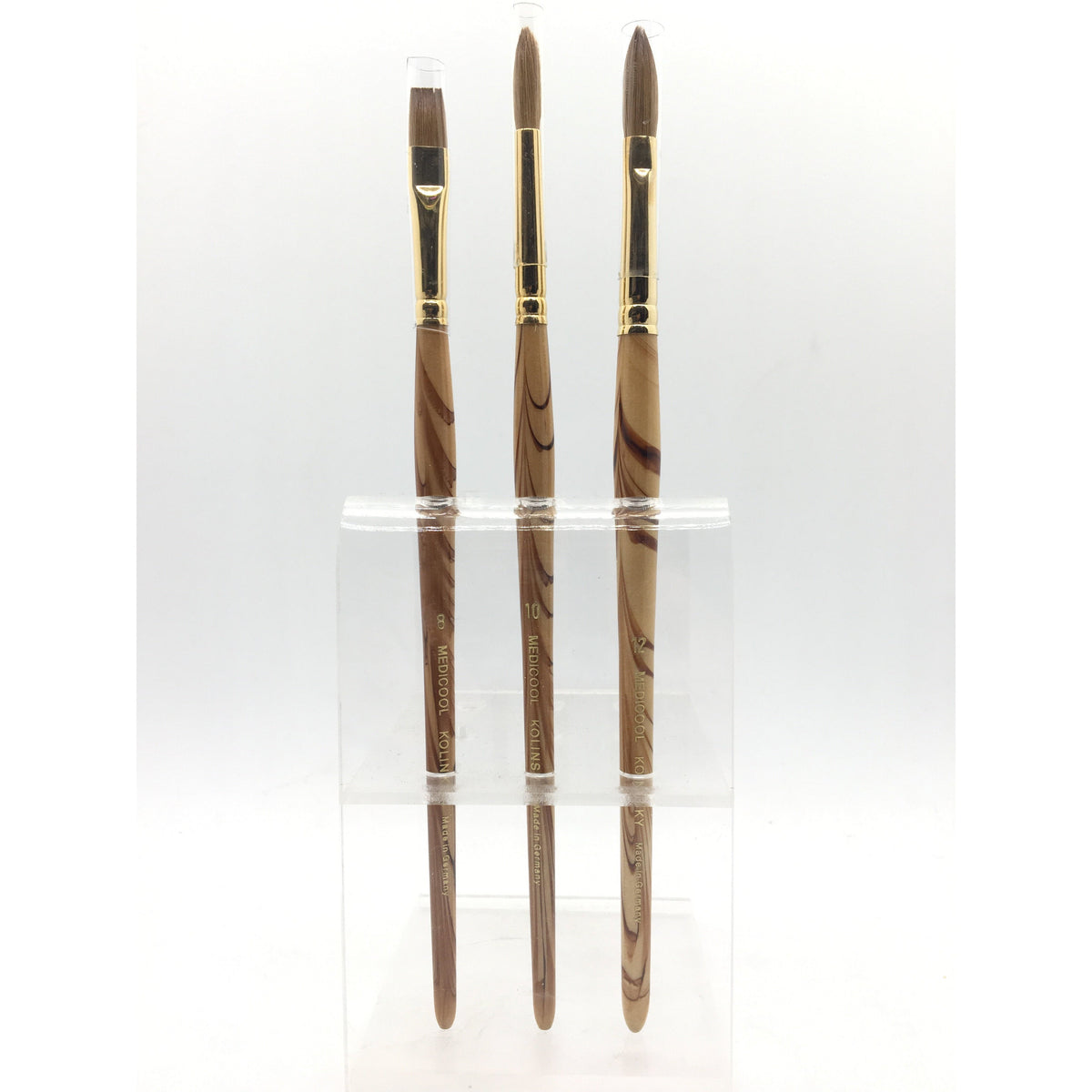 Medicool - Kolinsky Acrylic Brushes - Wood Handle #20 Queen Nails & Beauty Supplies