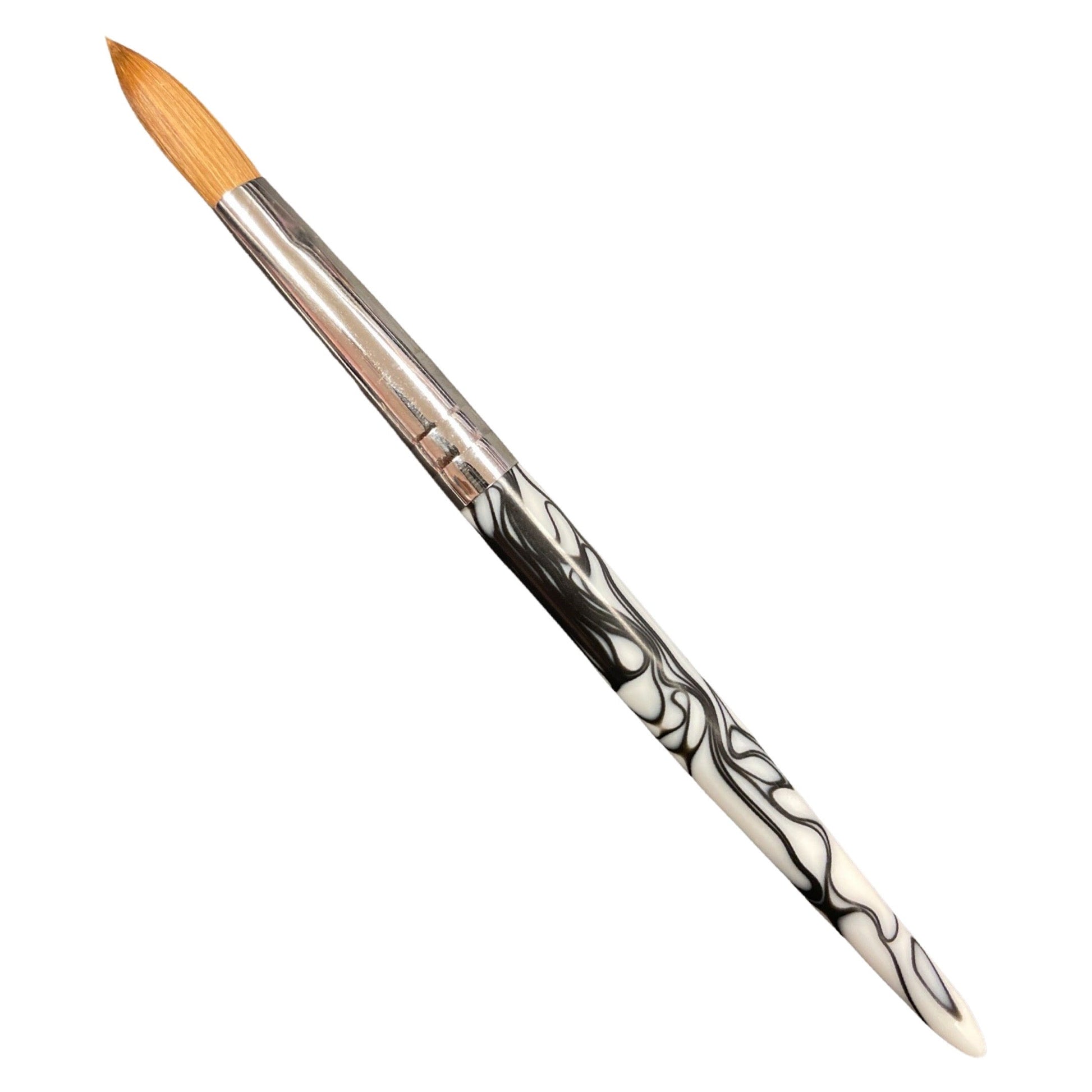 Crimped Marble Brush #22 - 100% Kolinsky Lunali Nail Supply