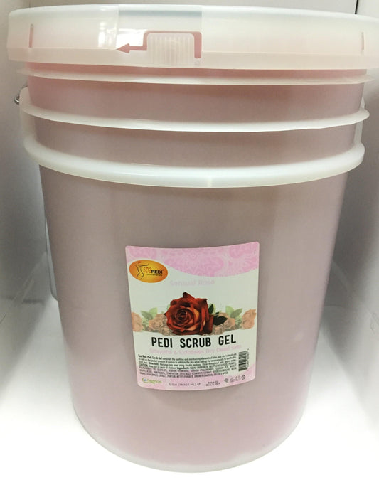 Spa Redi - Pedi Scrub Gel - Sensual Rose 5Gal Queen Nails & Beauty Supplies