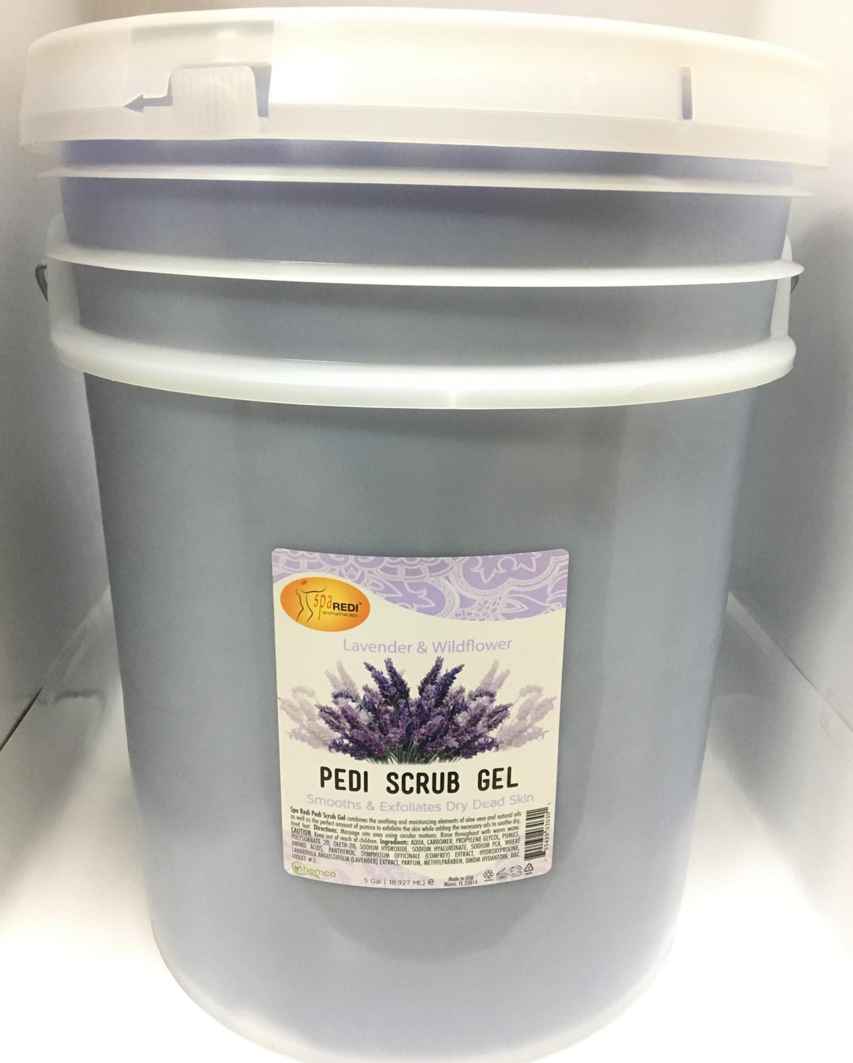 Spa Redi - Pedi Scrub Gel - Lavender & Wildflower 5Gal Queen Nails & Beauty Supplies