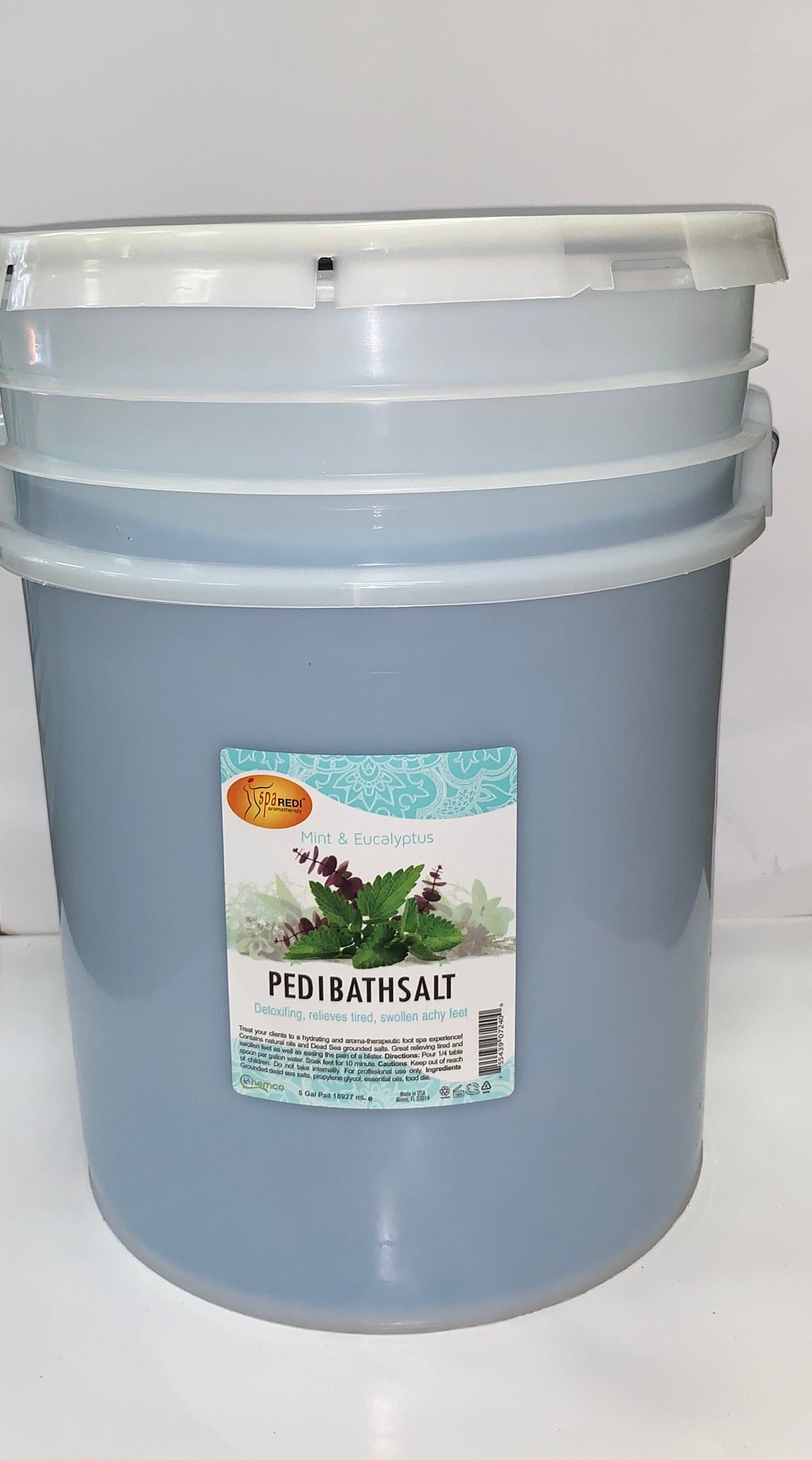 Spa Redi - Fine Bath Salt - Mint & Eucalyptus 5Gal Queen Nails & Beauty Supplies