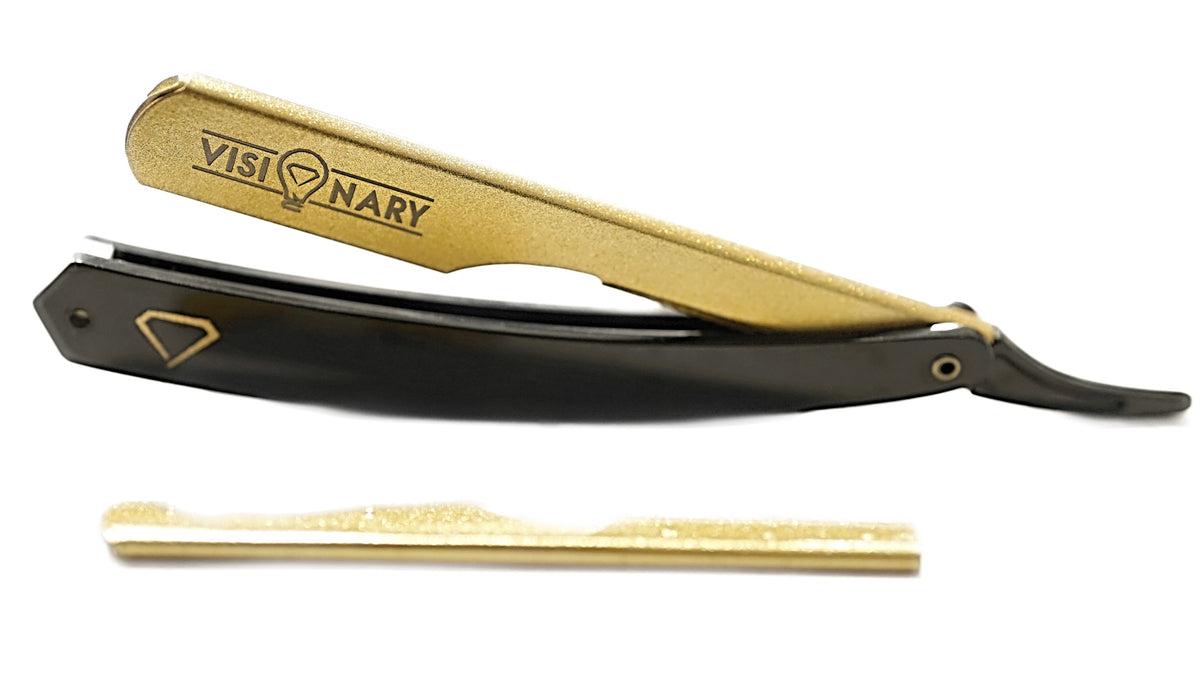 Black & Gold Razor Visionary Barbers