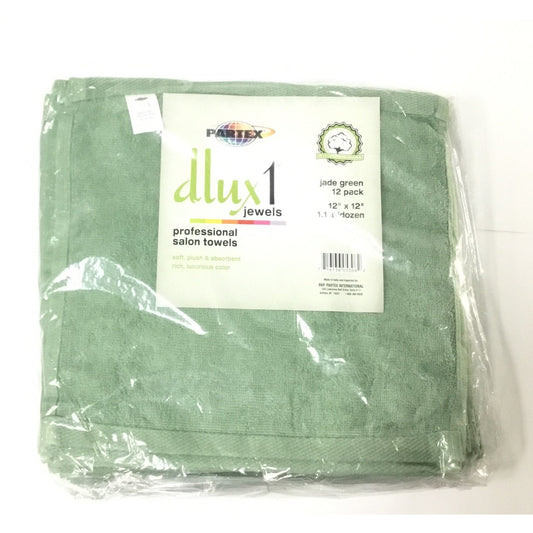 Protex - Salon Towels: Jade Green 12” x 12”(12pc)