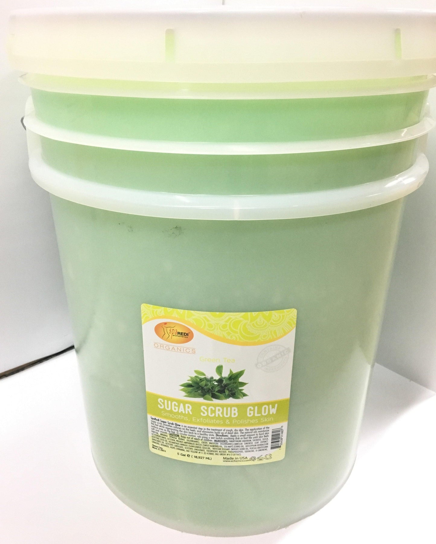Spa Redi - Sugar Scrub Glow - Green Tea 5Gal Queen Nails & Beauty Supplies