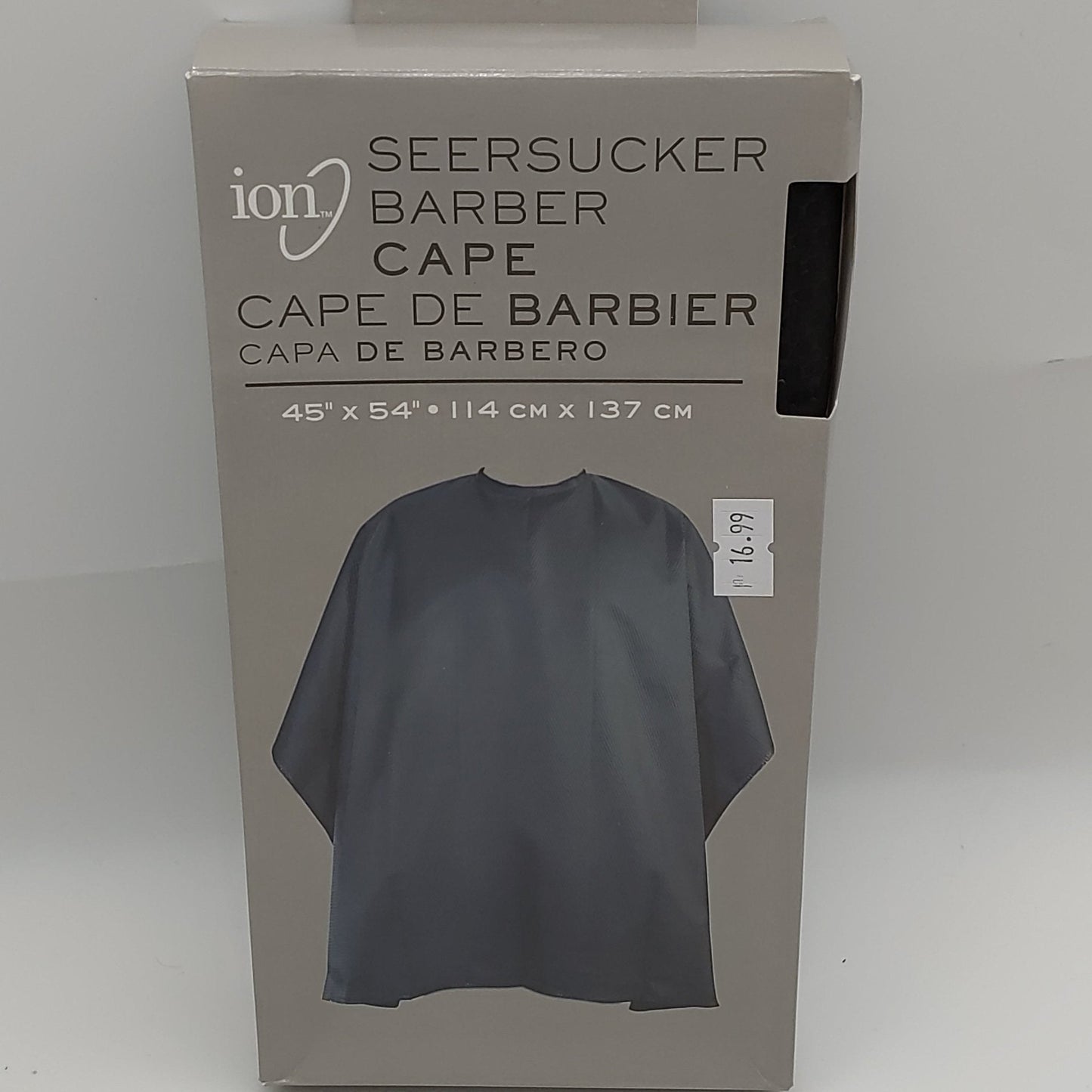 Ion Seersucker Barber Cape 45" x 54" / 14cm x 137cm, Black VIP Extensions
