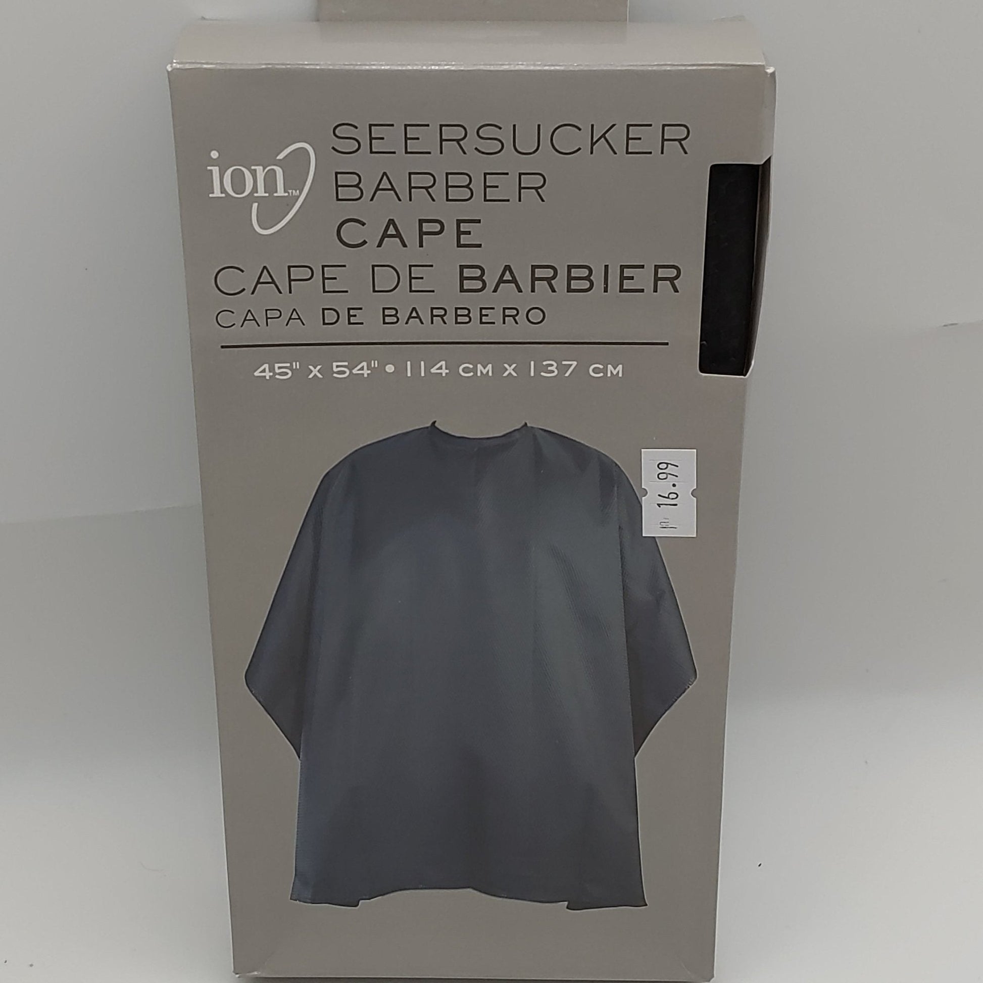 Ion Seersucker Barber Cape 45" x 54" / 14cm x 137cm, Black VIP Extensions