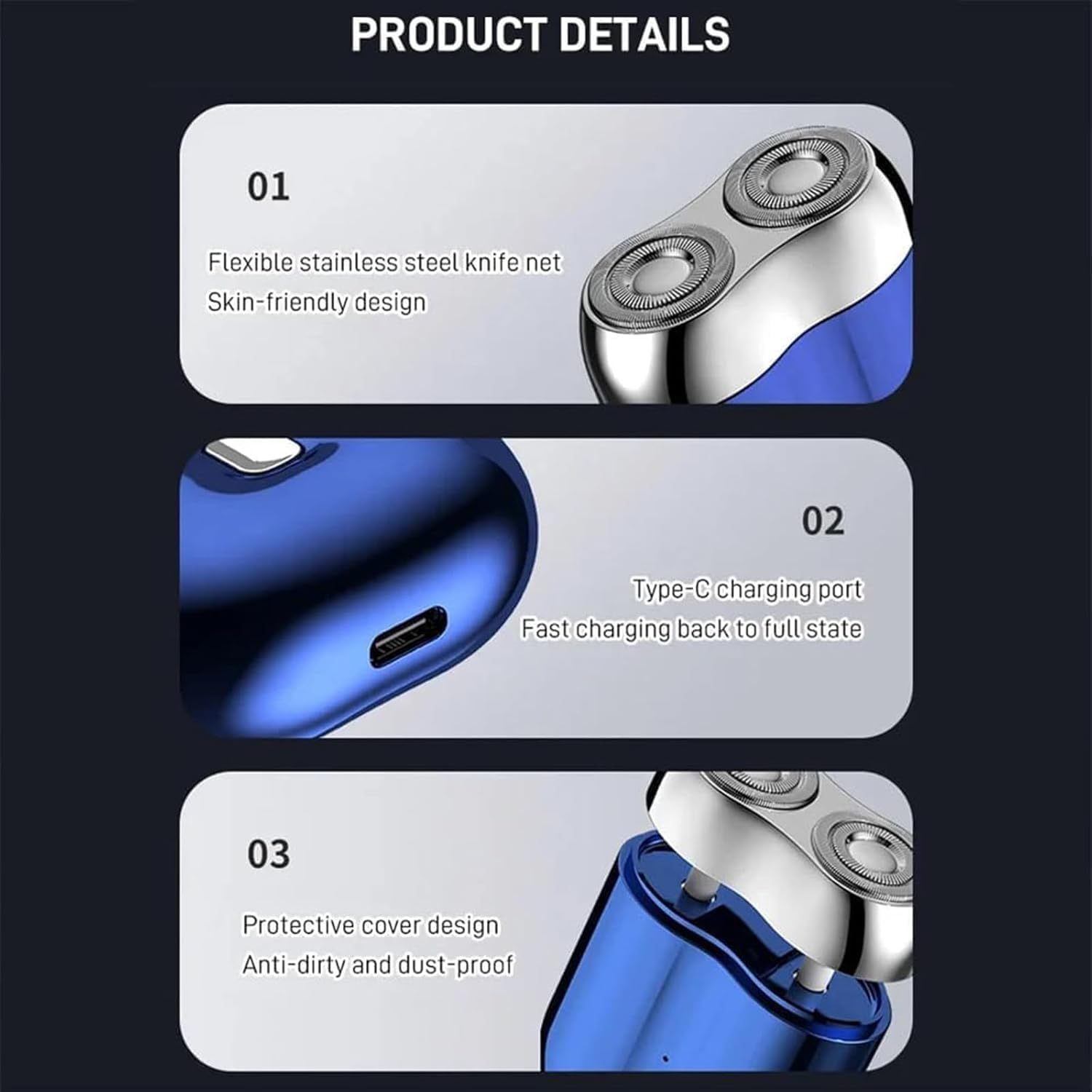 I.Ureza Mini Shaver, I.Ureza Shavers, Monhck - Mini Shave Portable ElectricShaver for Men, Electric Razor for Men Pocket Size Mini PortableShaver, Waterproof (Green) 7DAY'S