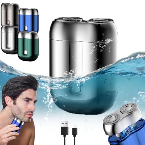 I.Ureza Mini Shaver, I.Ureza Shavers, Monhck - Mini Shave Portable ElectricShaver for Men, Electric Razor for Men Pocket Size Mini PortableShaver, Waterproof (Green) 7DAY'S