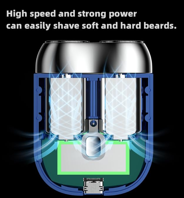 I.Ureza Mini Shaver, I.Ureza Shavers, Monhck - Mini Shave Portable ElectricShaver for Men, Electric Razor for Men Pocket Size Mini PortableShaver, Waterproof (Green) 7DAY'S