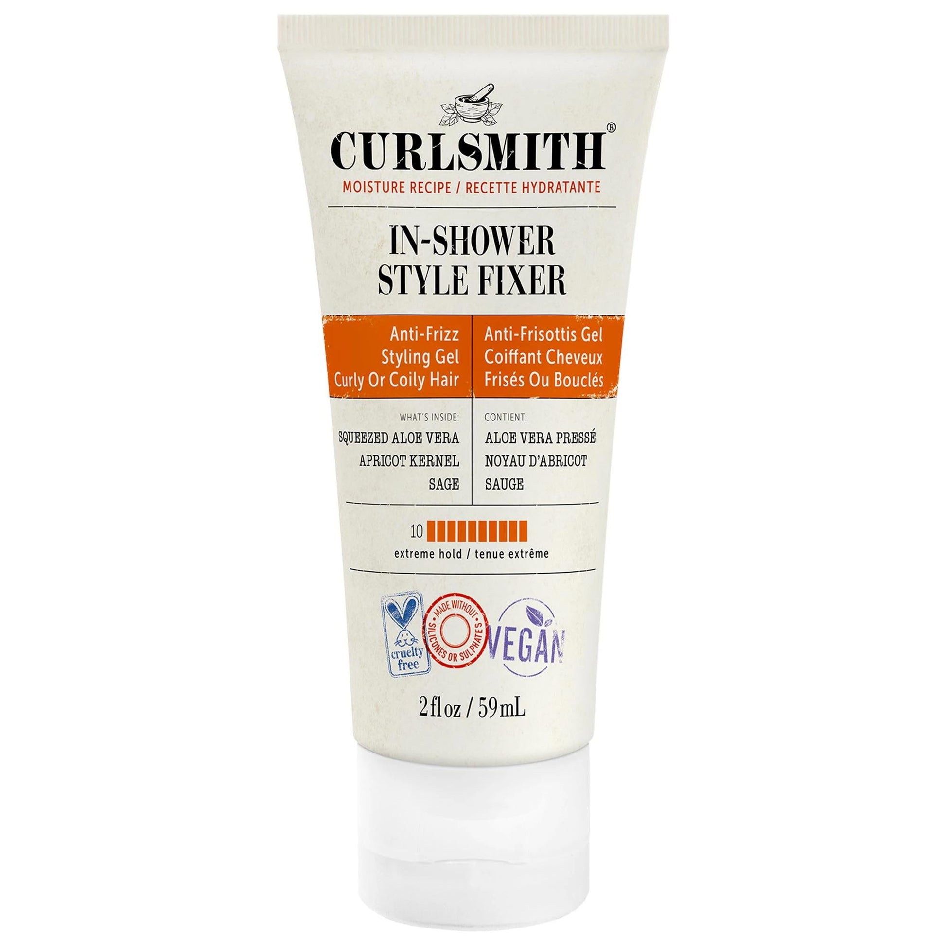 DevaCurl In-Shower Style Fixer Curly Hair Gel - Extreme Hold, Vegan, Cruelty-Free, Humidity Protection for Wavy, Curly, Coily Hair Beauty Care Bag