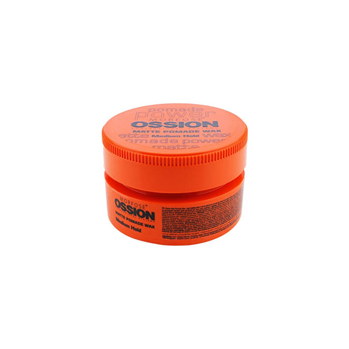 Morfose Ossion Matte Pomade Wax for Natural Hair Styling - 3.38 fl oz, Water-Based, Medium Hold, Residue-Free Beauty Care Bag