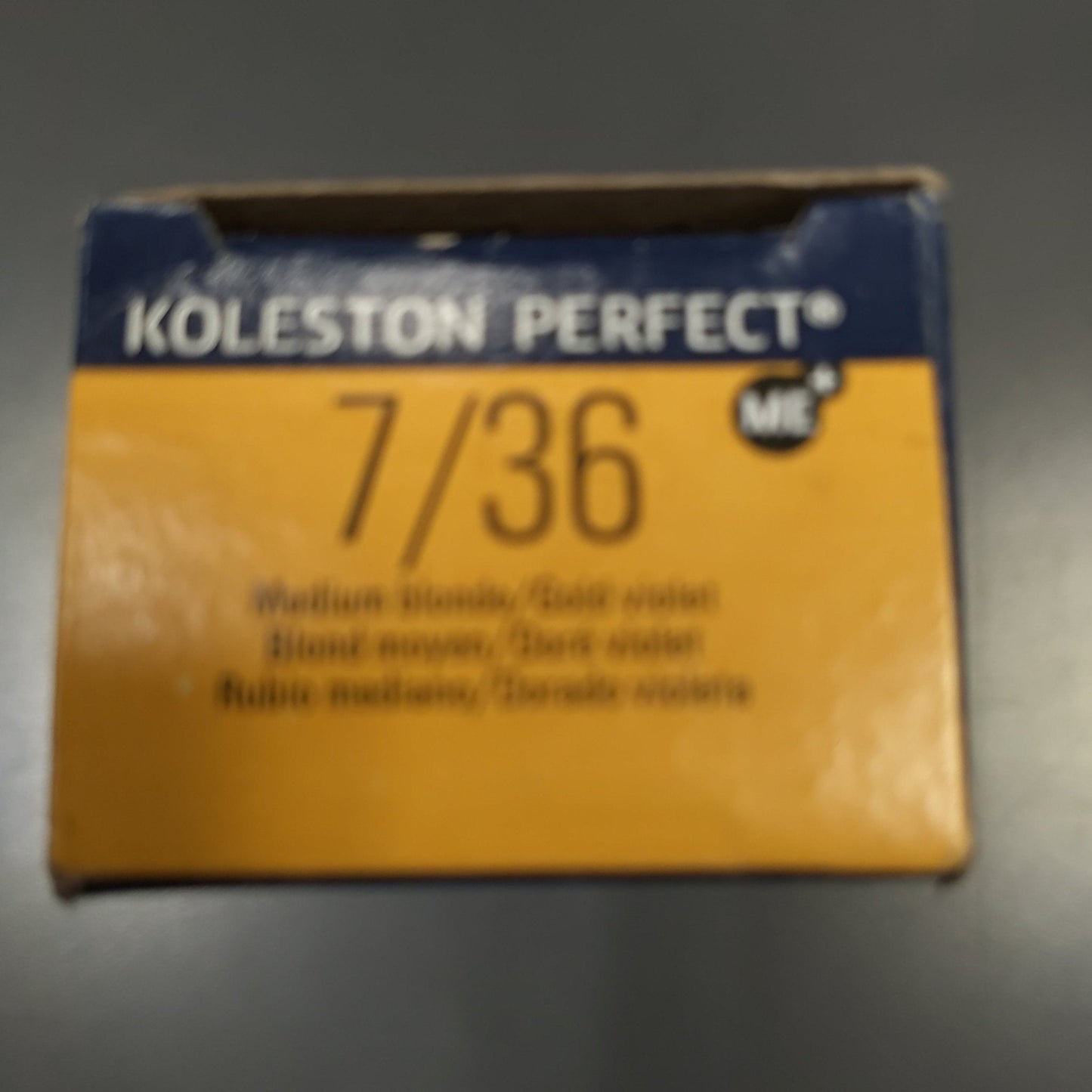 Wella Koleston Perfect 7/36 Medium Blonde Gold Violet Hair Color Tube VIP Extensions
