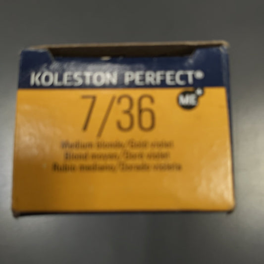 Wella Koleston Perfect 7/36 Medium Blonde Gold Violet Hair Color Tube VIP Extensions