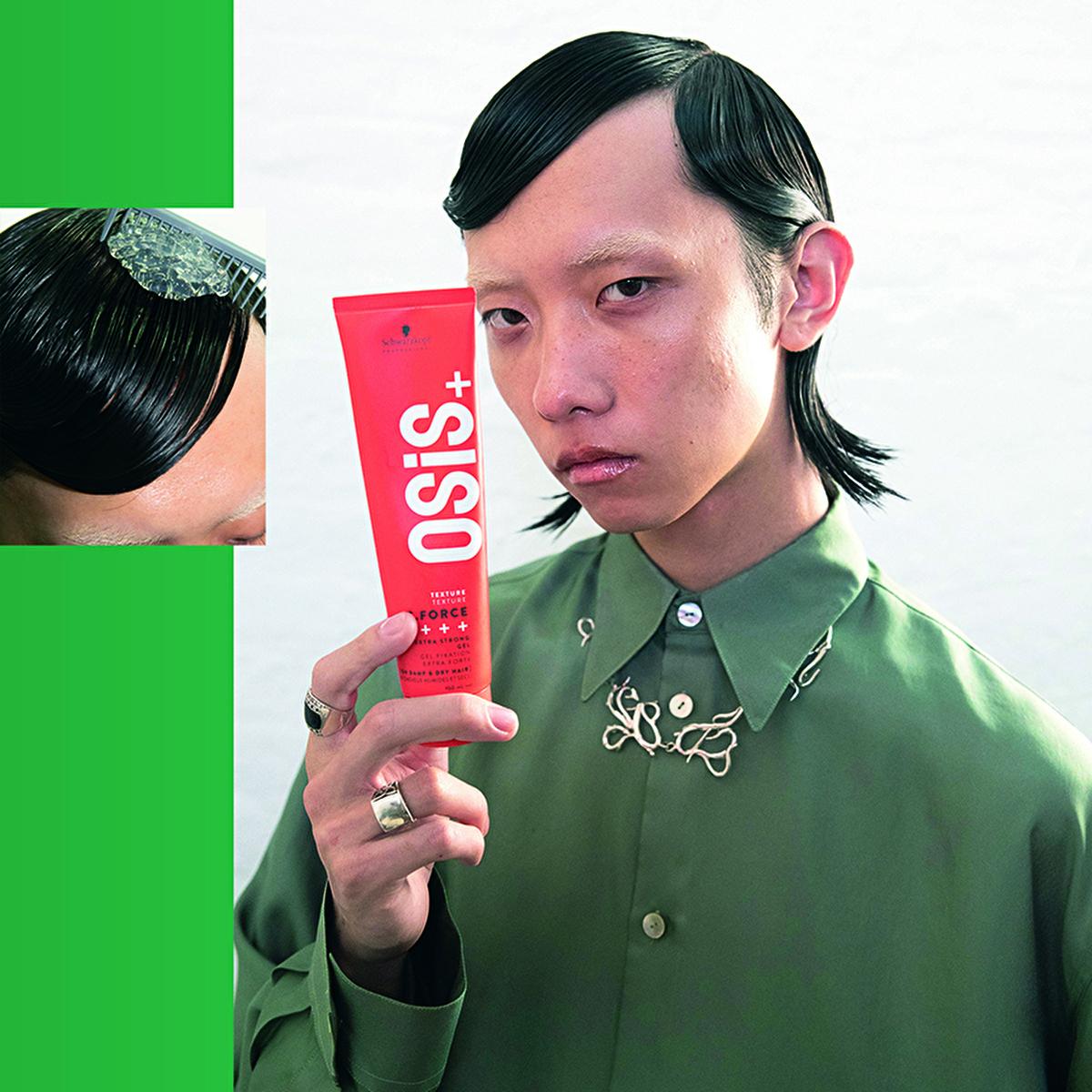Osis G. Force Strong Control Hair Gel - Extra Strong Hold, Non-Flaking, 5.07 fl oz Beauty Care Bag