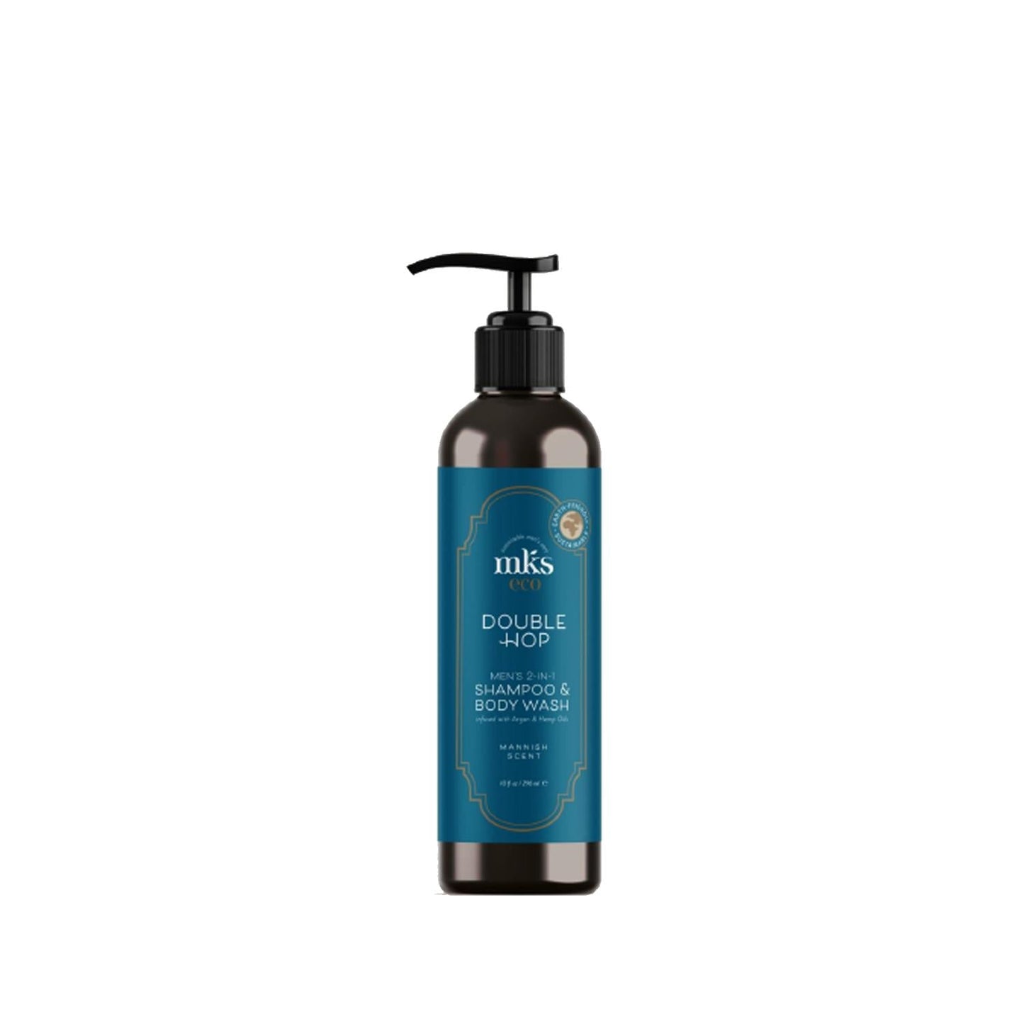MKS Eco Double Hop Men's 2-in-1 Shampoo and Shower Gel - Eco-Friendly, 10 fl oz Beauty Care Bag
